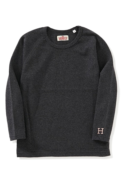 キッズ ストレッチフライス ロングスリーブ  Tシャツ - DARK GREY