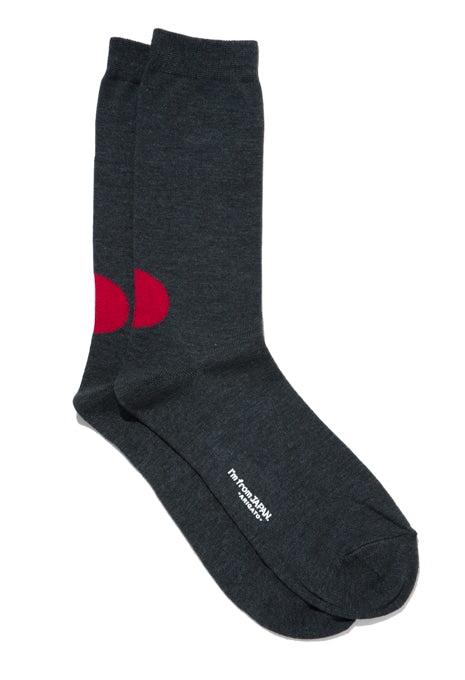 JAPAN FLAG バックスタイルソックス - CH GREY