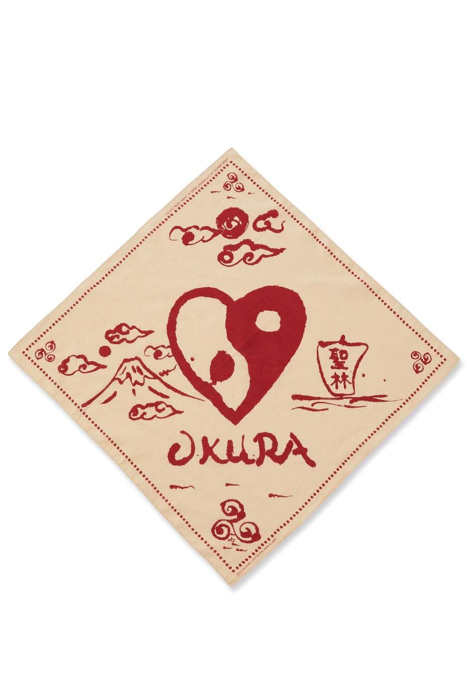 Heart in Yang Bandana - RED