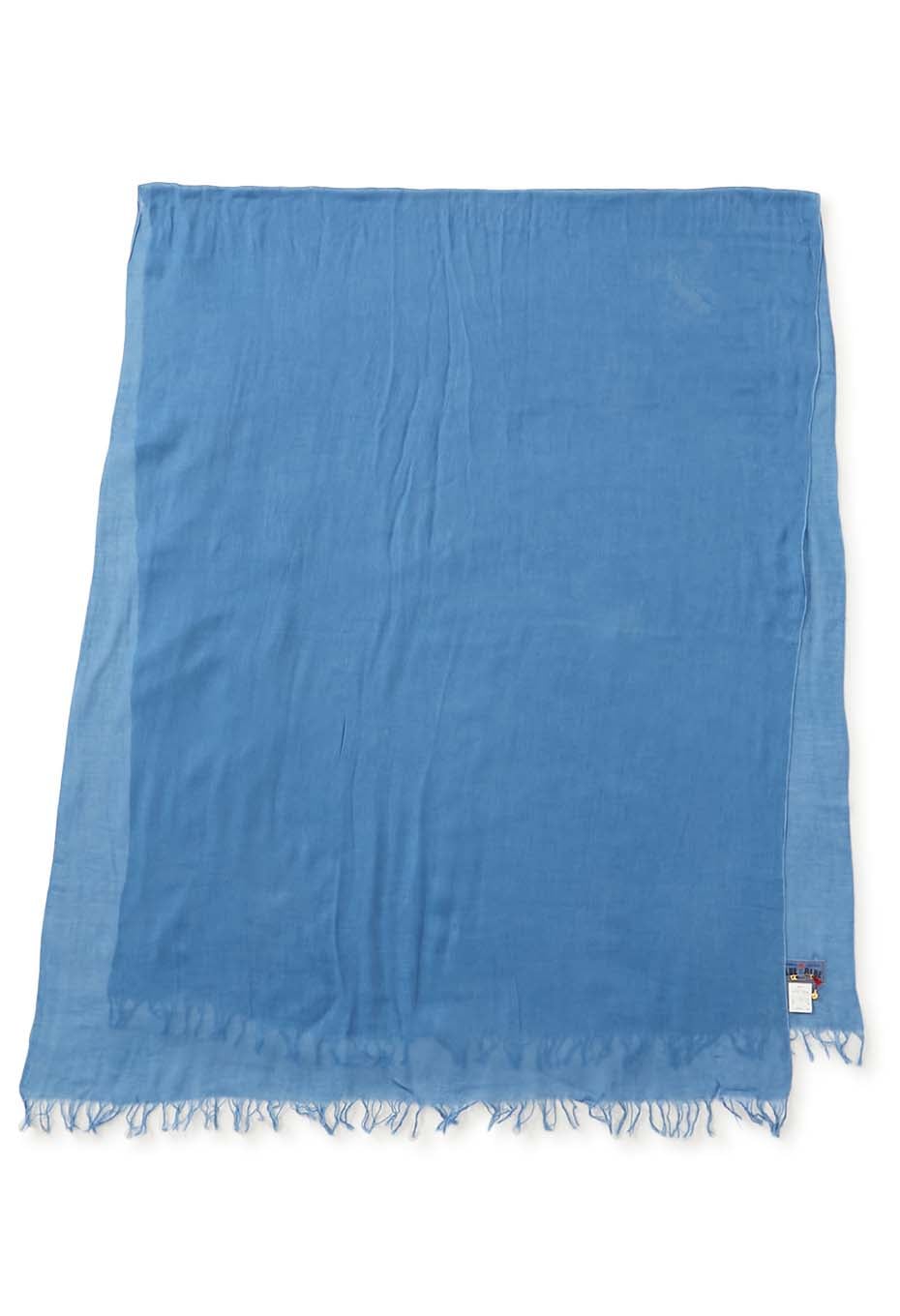 Woven Pure Indigo  Cotton Bamboo Stole - C