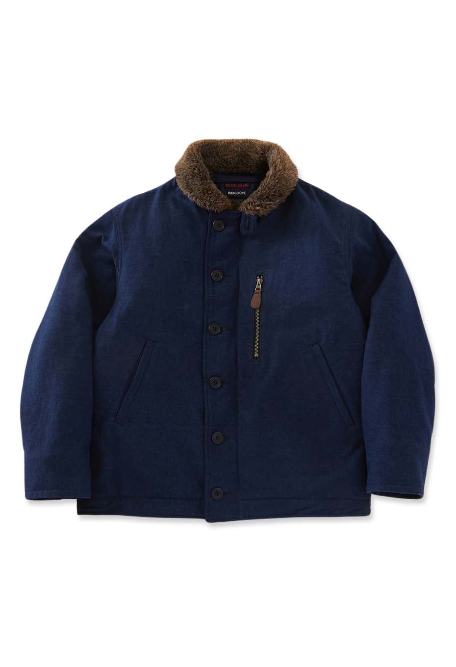 インディゴバックサテン デッキジャケット - BLUE