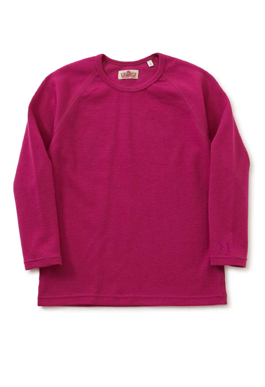 キッズ ストレッチフライス ロングスリーブ Tシャツ - DARK PINK