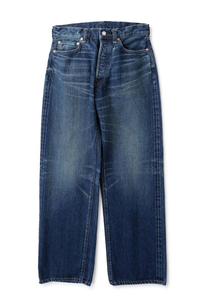PP06 スーピマセルビッチ デニム DARK USED WASH ワイドジーンズ - INDIGO