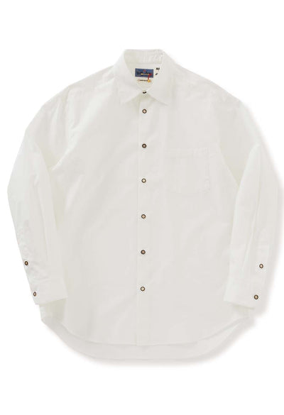 Organic cotton regular collar shirt - WHITE