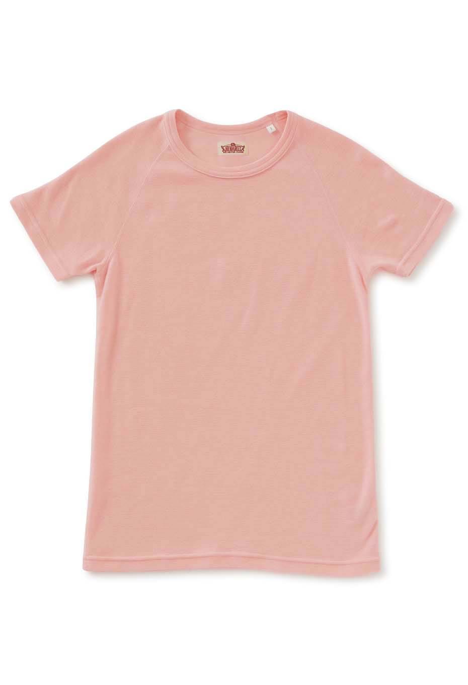 ストレッチフライス ショートスリーブ Tシャツ - BABY PINK