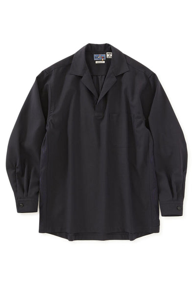 ドライポプリンメブキシシュウ プルオーバーシャツ - DARK NAVY