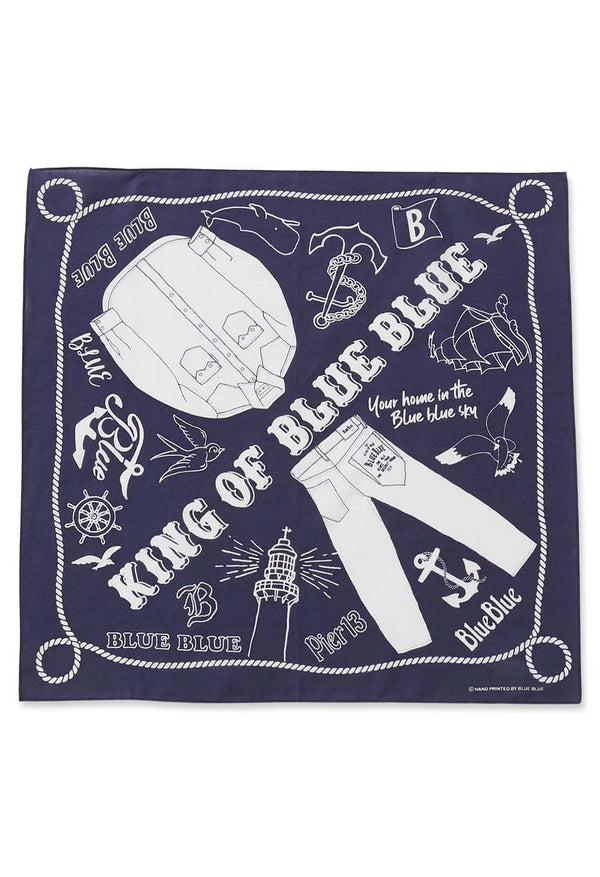 KING OF BLUE BLUE バンダナ - NAVY