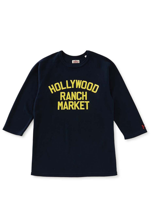 ストレッチフライス ダブルロゴプリント ハーフスリーブTシャツ - DARK NAVY