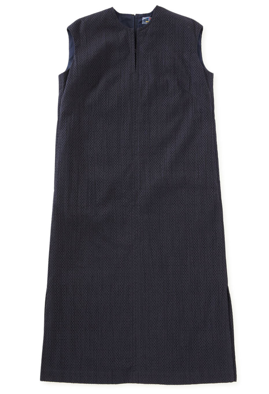 マイヤーレース スリットネックワンピース - DARK NAVY