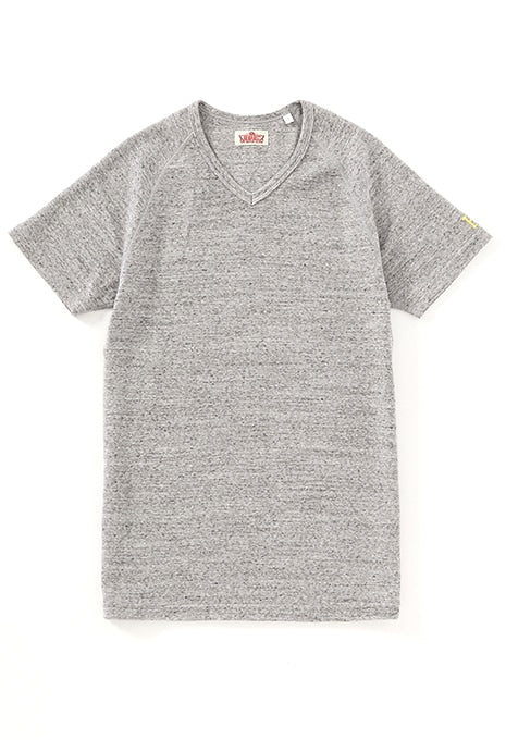 ストレッチフライス Vネックショートスリーブ Tシャツ - GREY