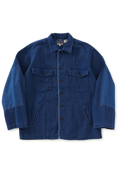 Kasezome Sashiko Fatigue Shirt - INDIGO