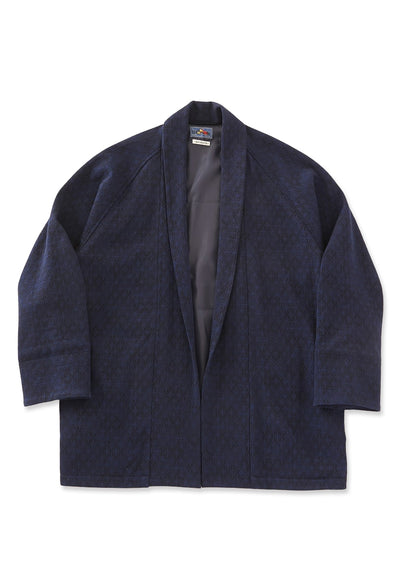 ウールニットジャカード ジャパンハオリ - NAVY