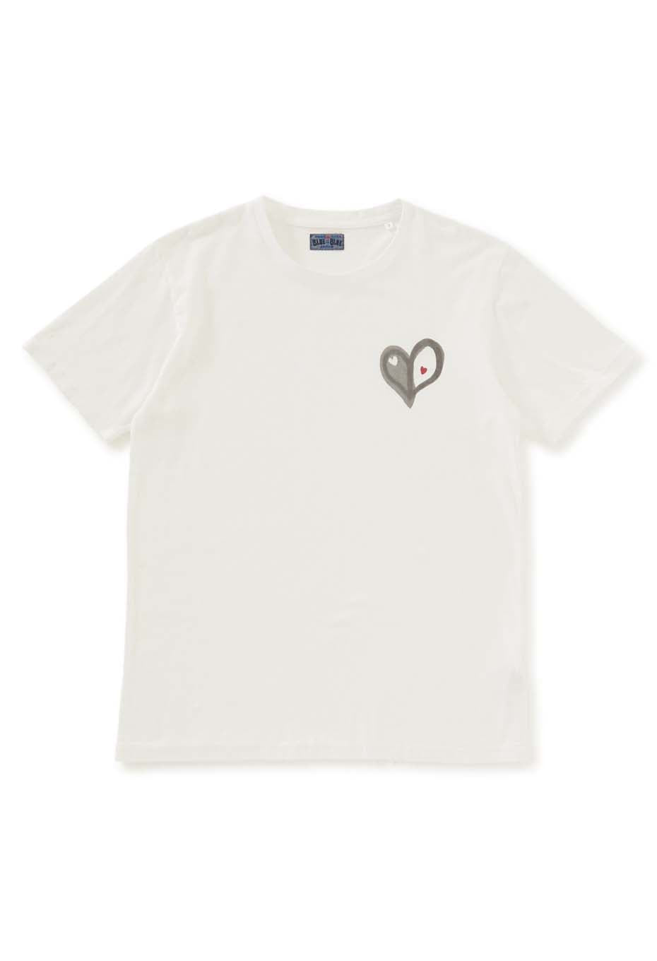 Bokashi Heart T-shirt - WHITE