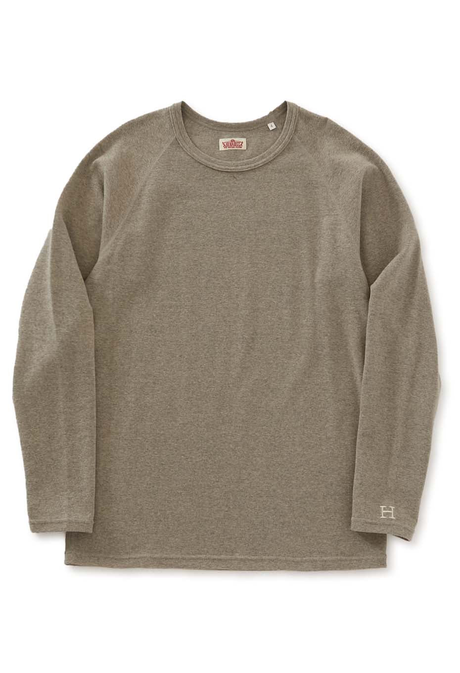 ストレッチフライス ロングスリーブ Tシャツ - OATMEAL