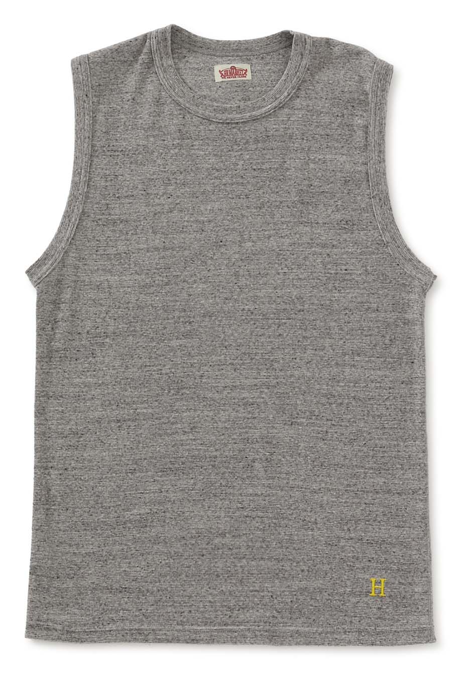 ストレッチフライス ノースリーブ Tシャツ - GREY