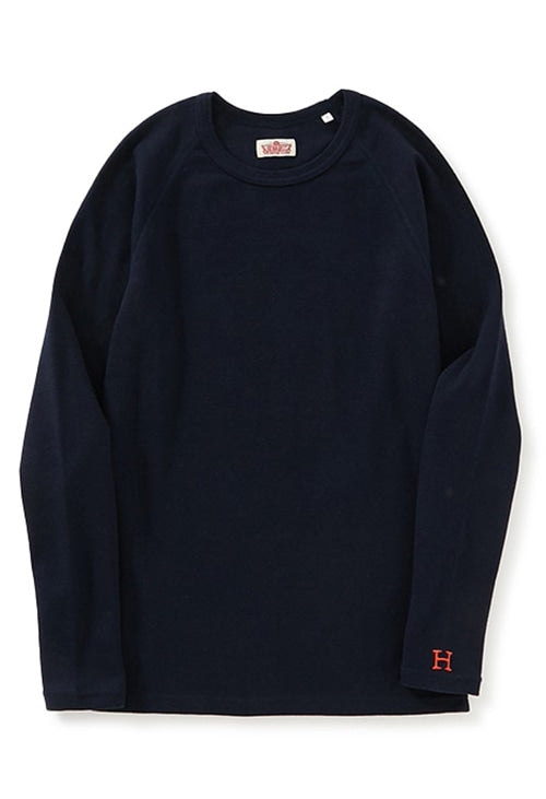 ストレッチフライス ロングスリーブ Tシャツ - DARK NAVY