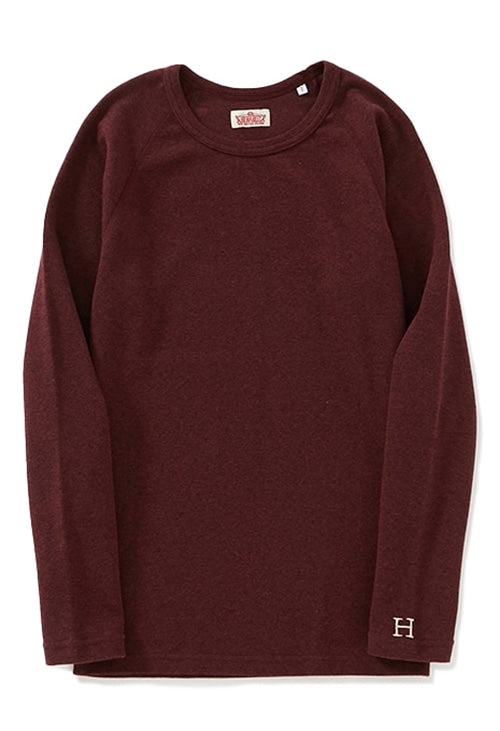 ストレッチフライス ロングスリーブ Tシャツ - RED