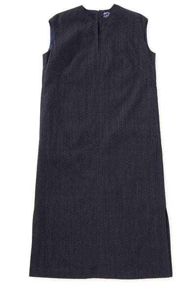 Meyer lace slit neck dress - DARK NAVY