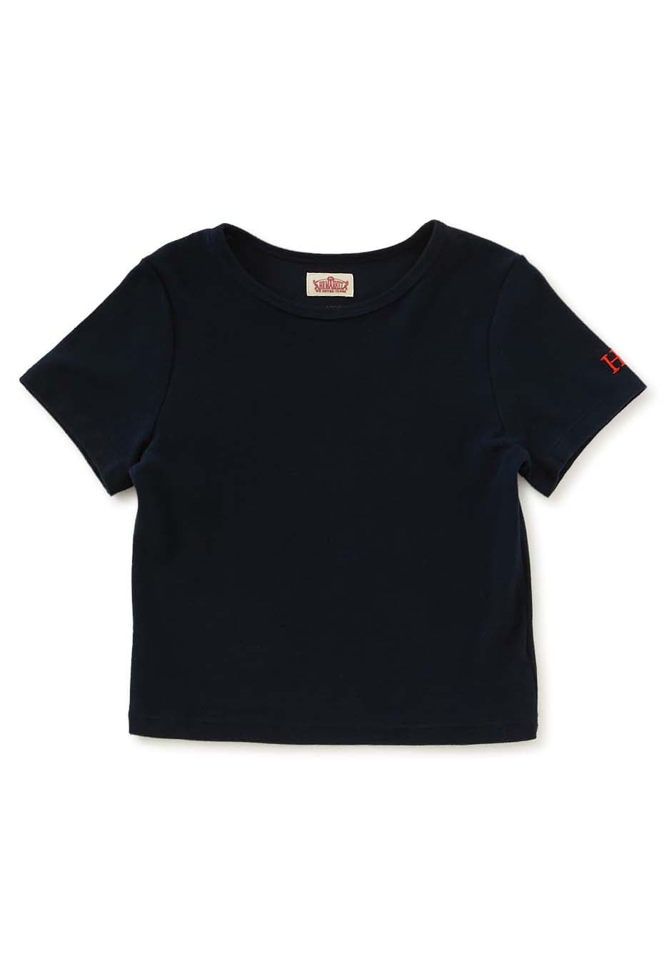 ストレッチフライス クロップド ショートスリーブ  Tシャツ ウィメンズ - DARK NAVY
