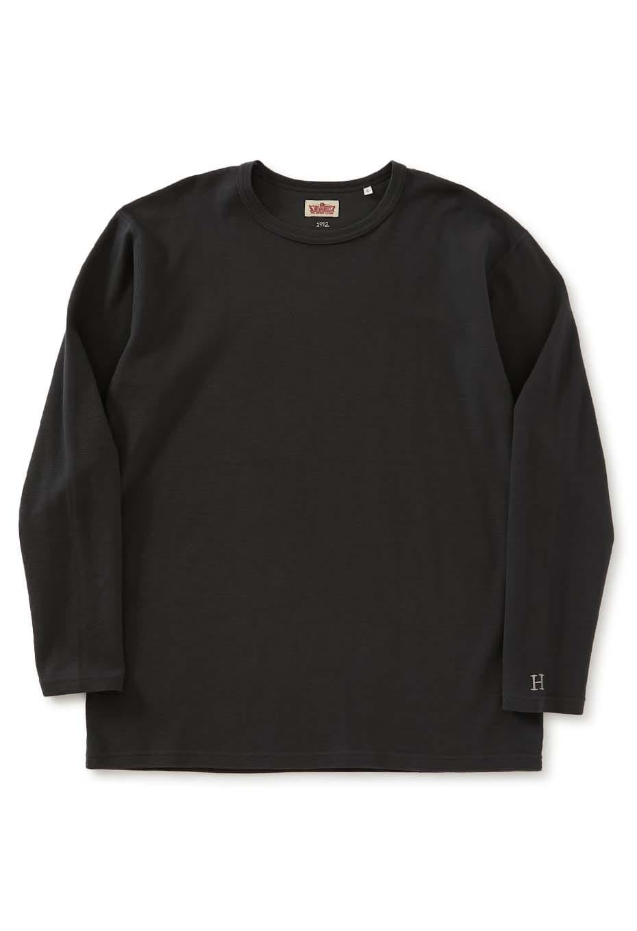 ストレッチフライス コンフォータブル ロングスリーブ Tシャツ - CHARCOAL