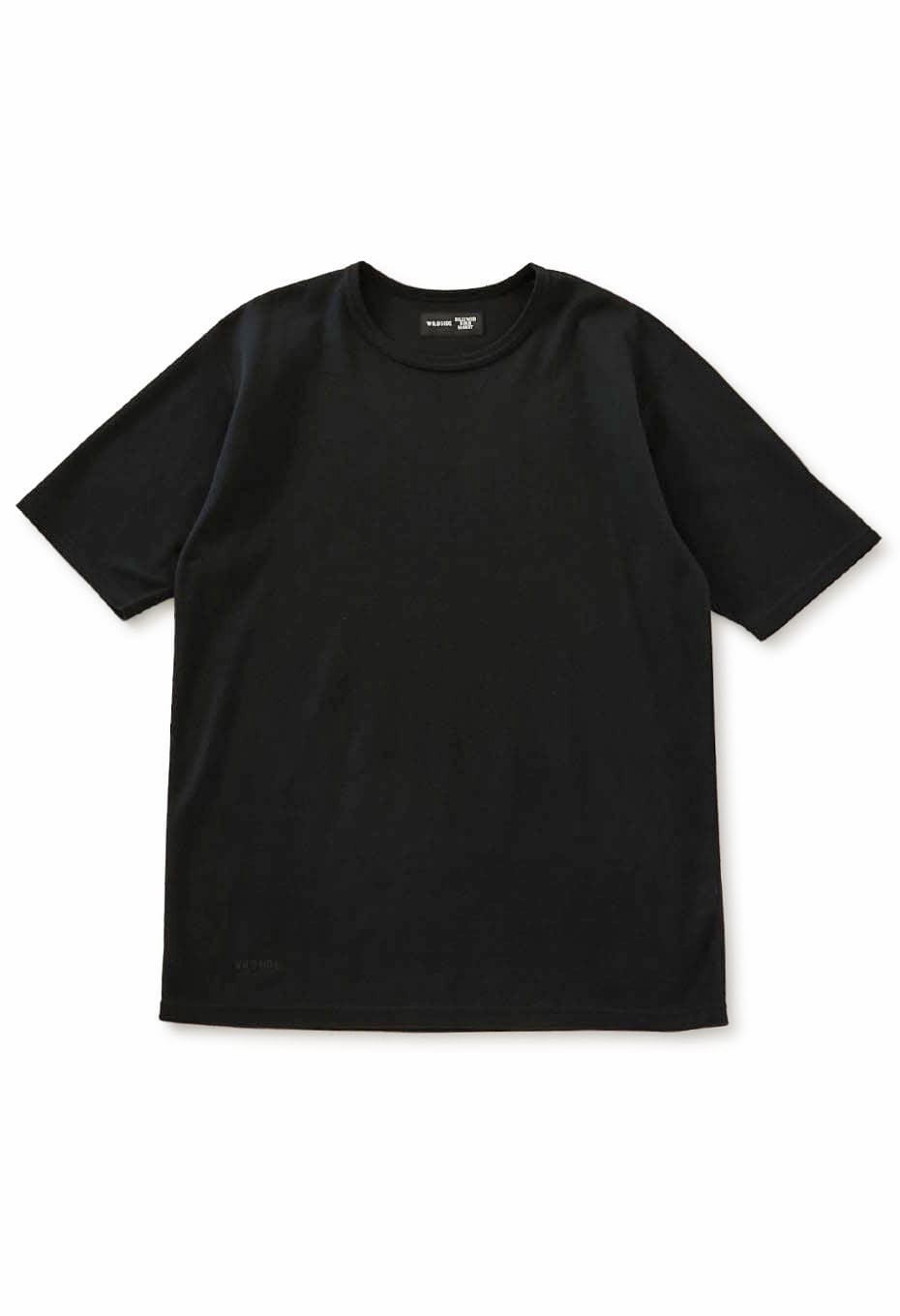 WILDSIDE × HOLLYWOOD RANCH MARKET /ストレッチフライス ショートスリーブ Ｔシャツ - BLACK