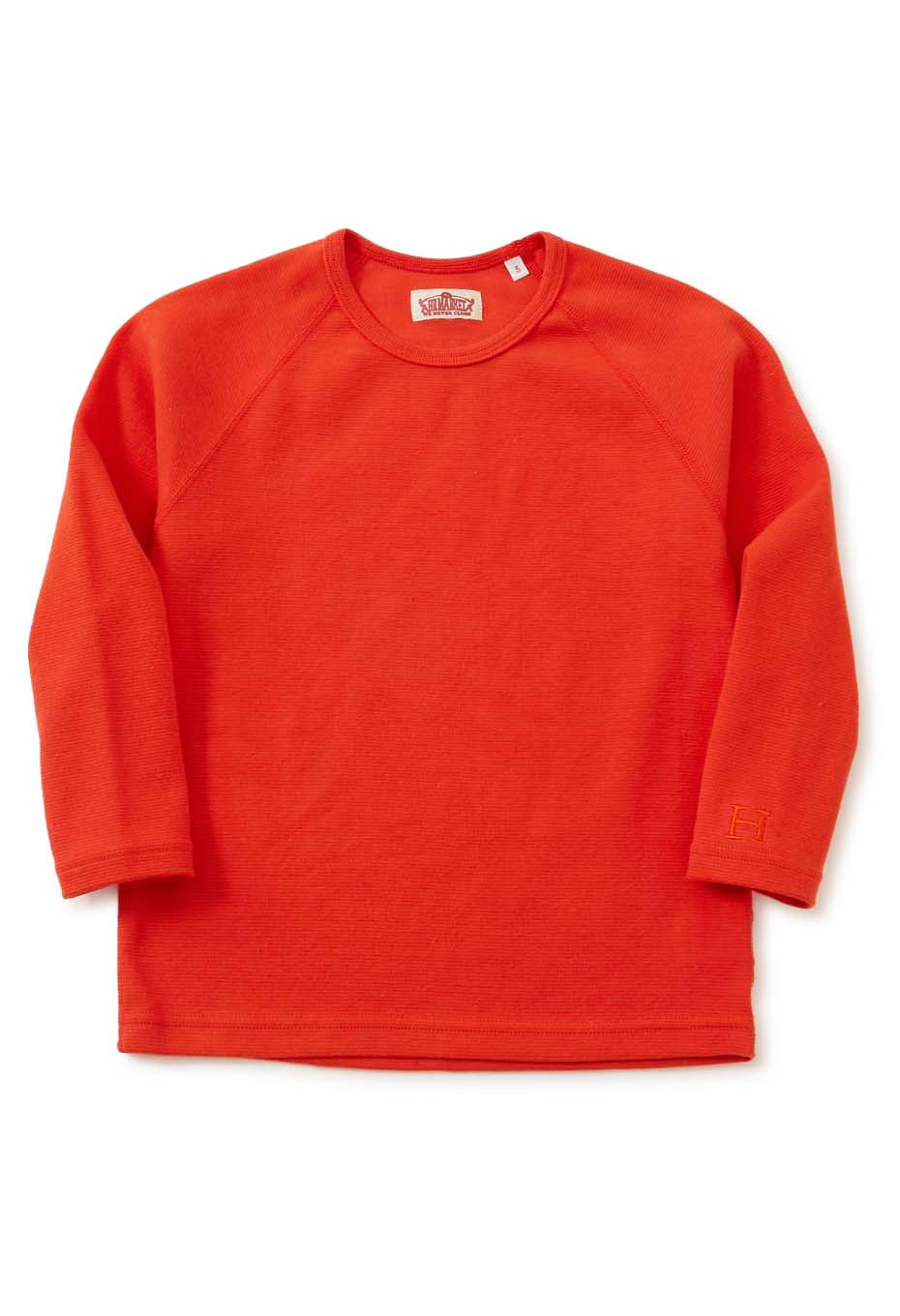 キッズ ストレッチフライス ロングスリーブ  Tシャツ - ORANGE