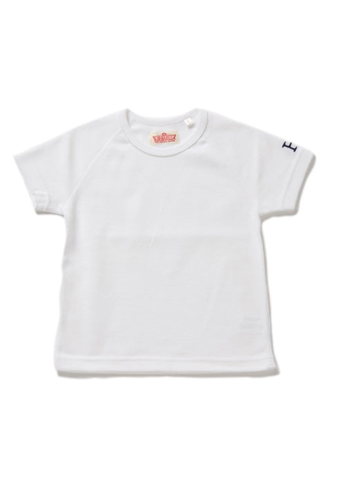 キッズ ストレッチフライス ショートスリーブ Tシャツ - WHITE