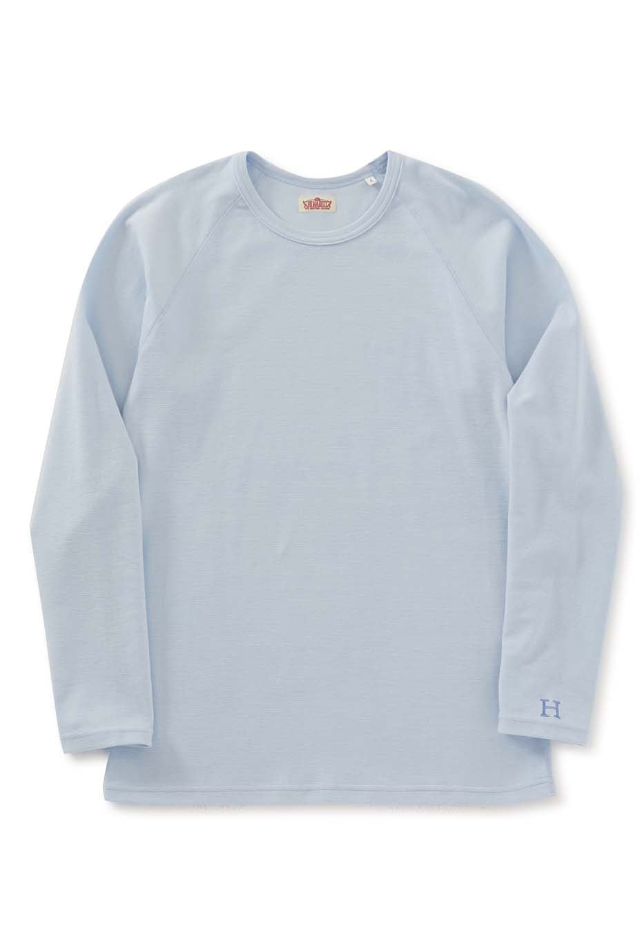 ストレッチフライス ロングスリーブ Tシャツ - LIGHT BLUE
