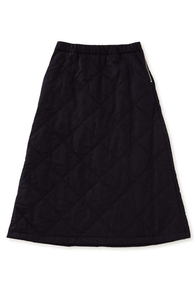 Indigo Tsujigahana Quilted Skirt - INDIGO