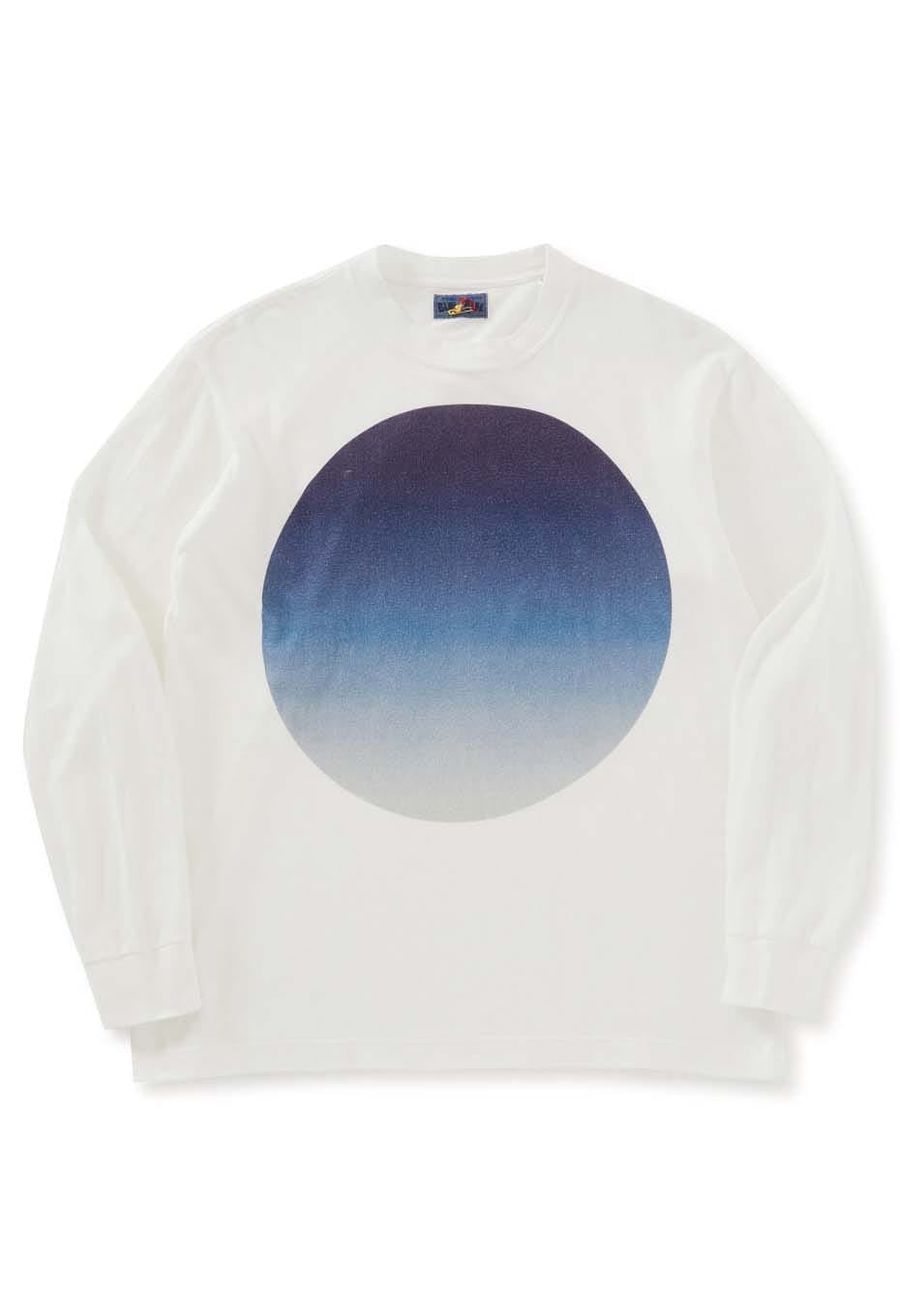 ムライトテンジク オオマルグラデーション ロングスリーブＴシャツ - BLUE
