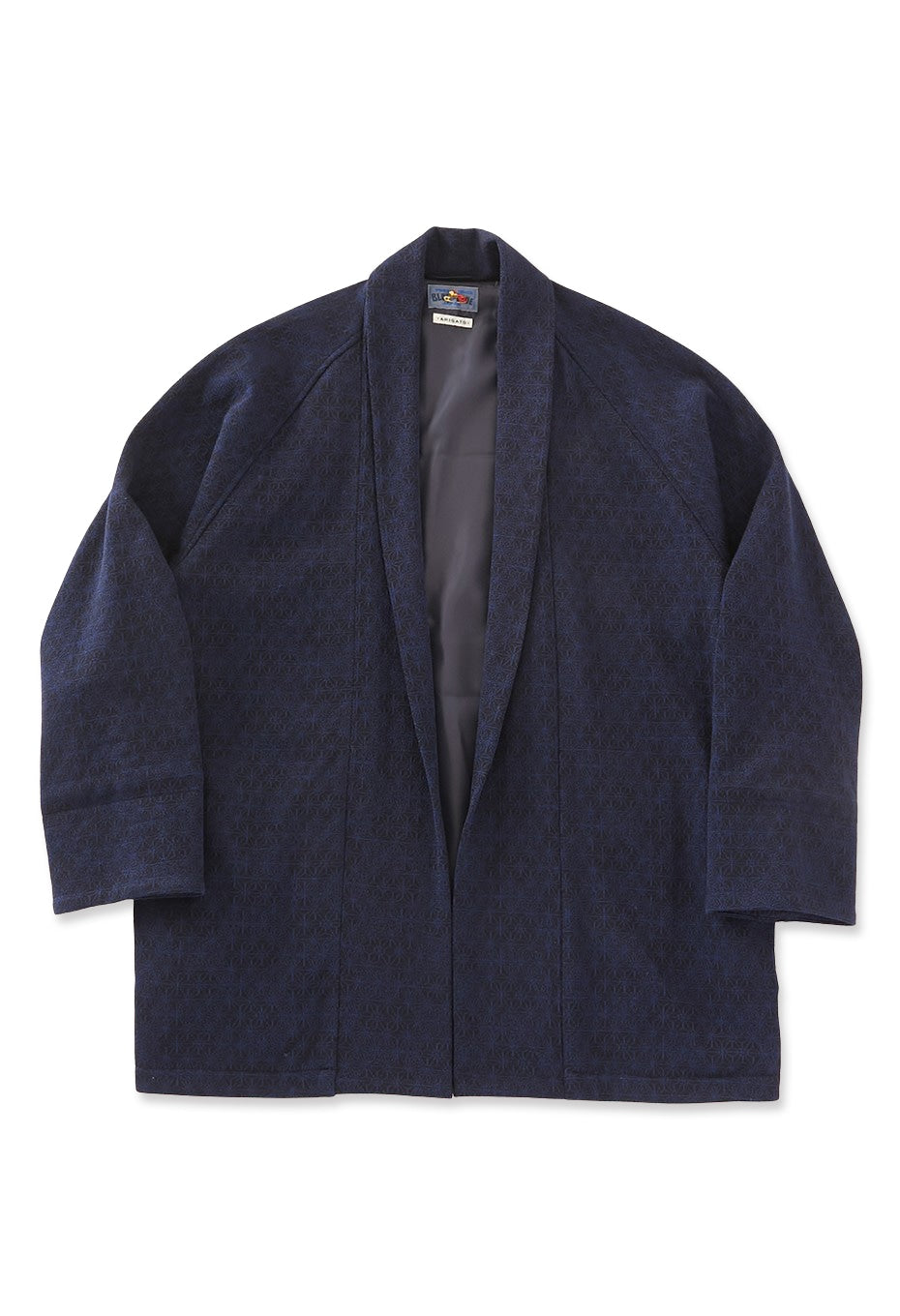 ウールニットジャカード ジャパンハオリ - NAVY