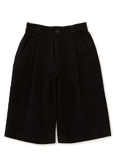 Woven Pure Indigo Sashiko wide shorts - A