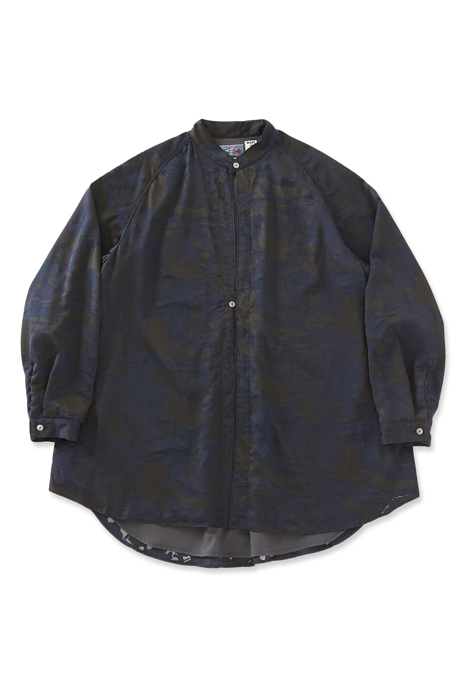 クモスカシモヨウ グランパシャツ - DARK NAVY
