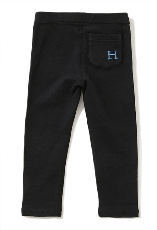 キッズ ストレッチフライス レギンス - BLACK