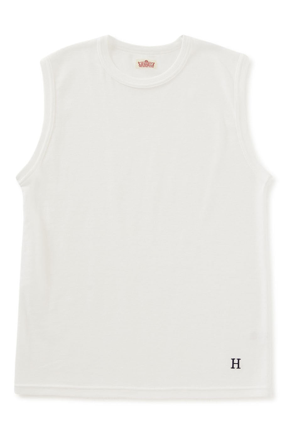 ストレッチフライス ノースリーブ Tシャツ - WHITE