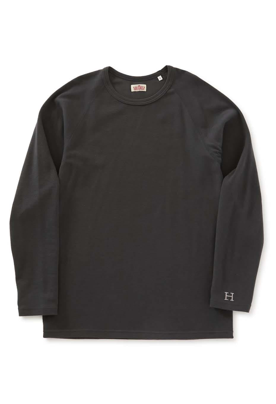 ストレッチフライス ロングスリーブ Tシャツ - CHARCOAL