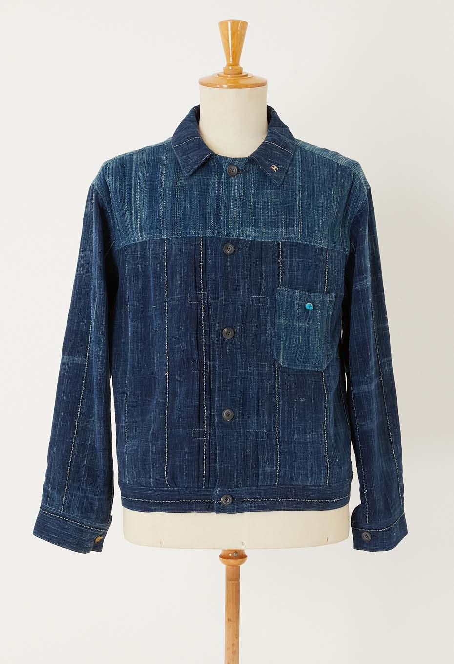JAPAN DORAKU REWORK AFRICAN INDIGO ANTIQUE トラッカージャケット - A
