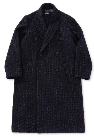 マチアカリ ロービングツイード ダブルコート ユニセックス - DARK NAVY