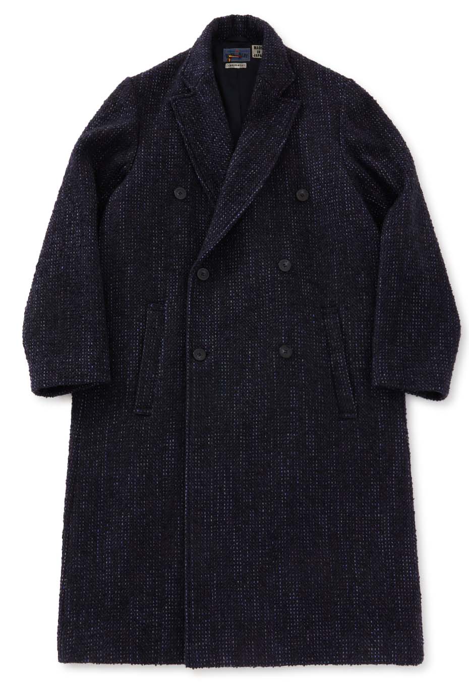 マチアカリ ロービングツイード ダブルコート ユニセックス - DARK NAVY