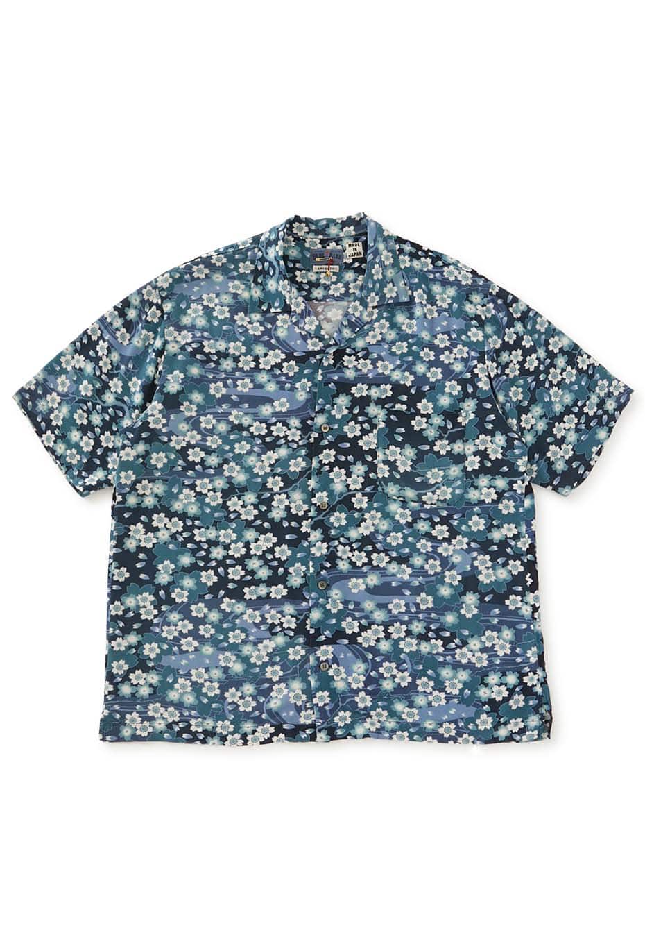 Sakura Nagare short sleeve shirt - DARK NAVY