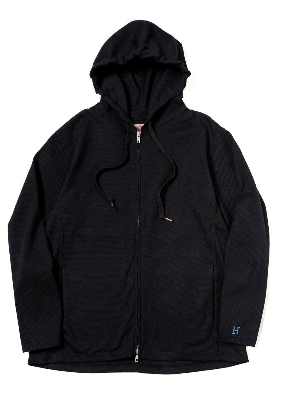 ストレッチフライス 9.5oz ZIPUP パーカー - BLACK