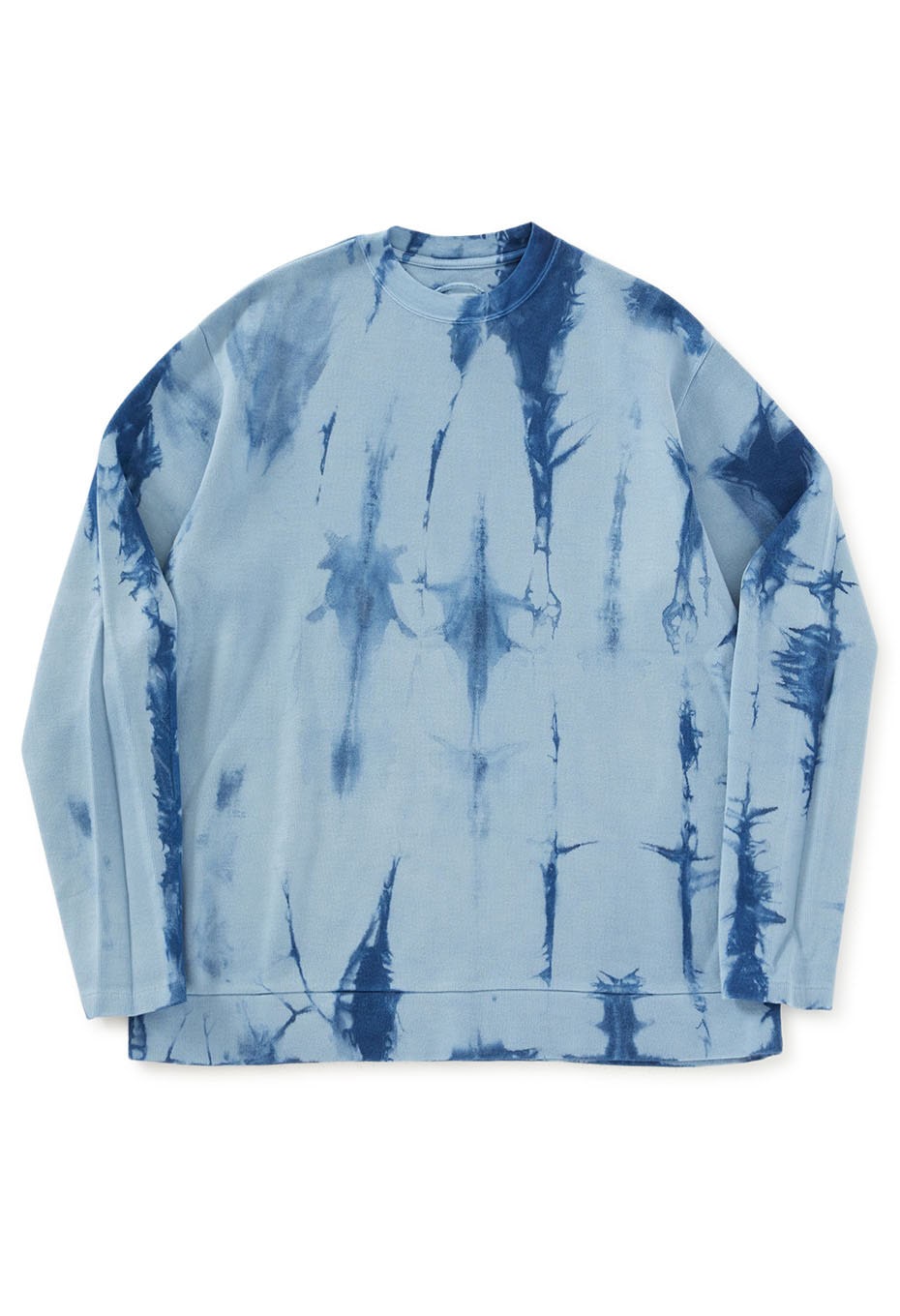 Eightlock Smooth Vertical Long Sleeve Pullover - INDIGO