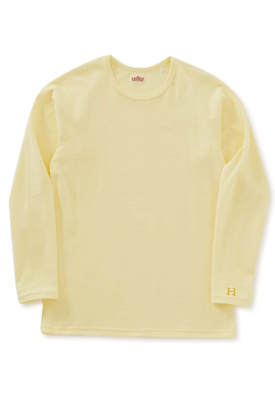 ストレッチフライス ロングスリーブ Tシャツ - LT YELLOW