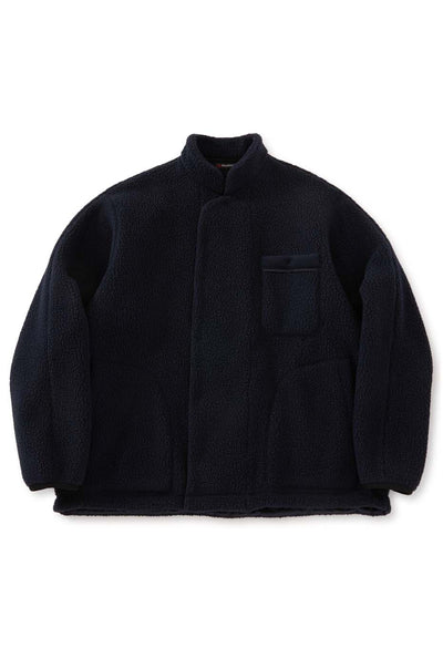 Polartec フリース スタンドカラー ジャケット ユニセックス - NAVY