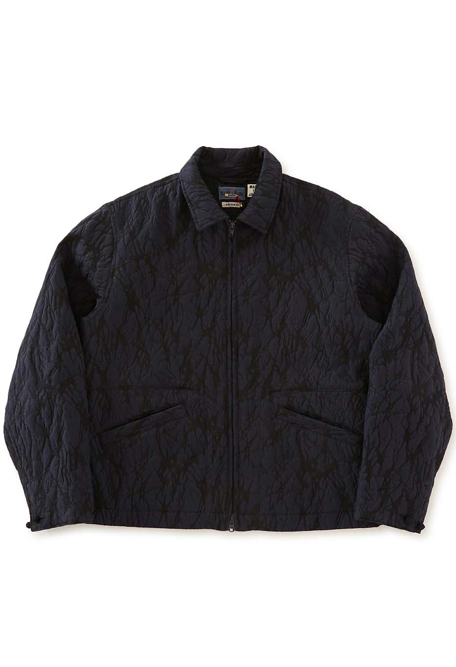 Glass jacquard zip-up jacket - DARK NAVY
