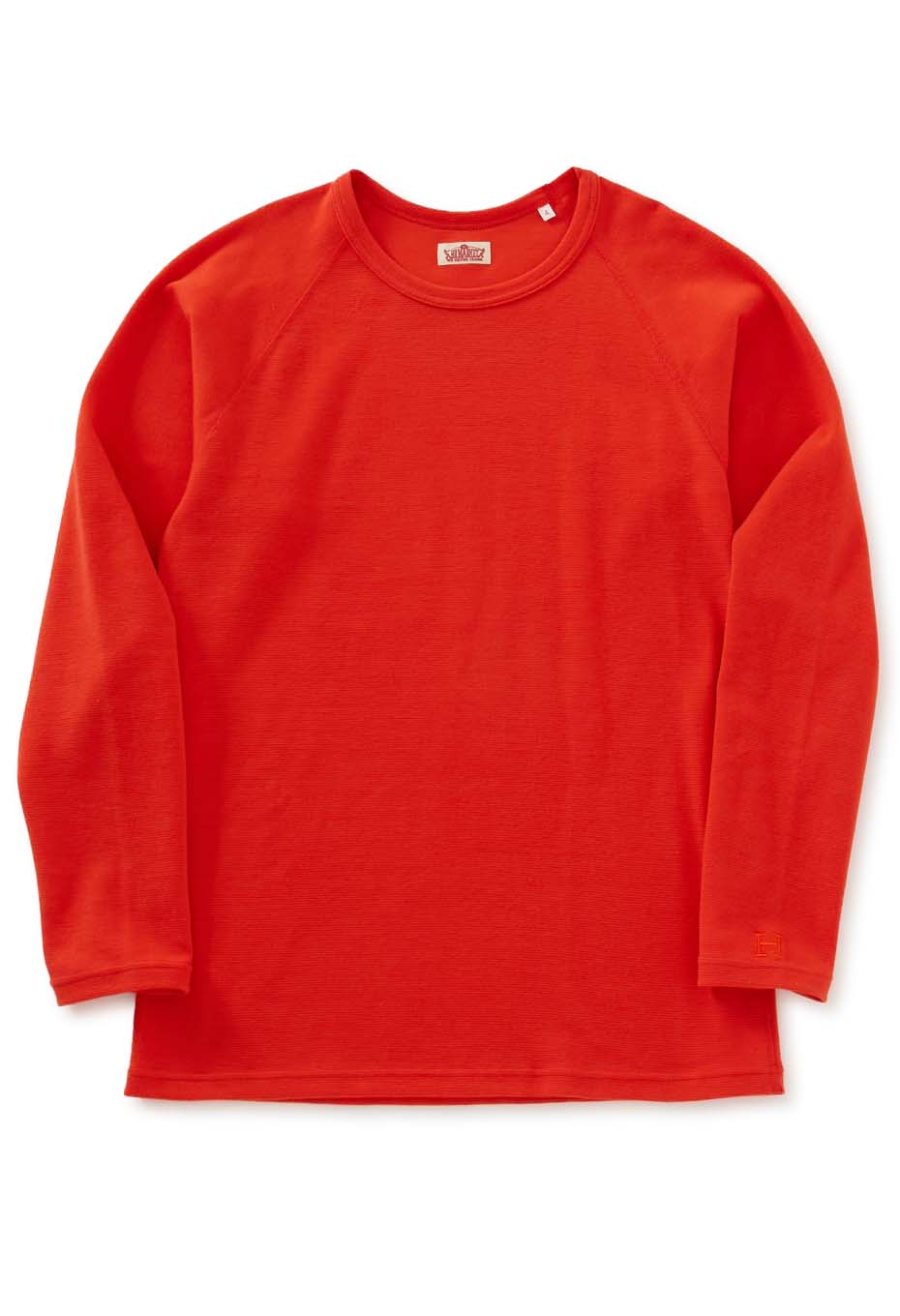 ストレッチフライス ロングスリーブ Tシャツ - ORANGE