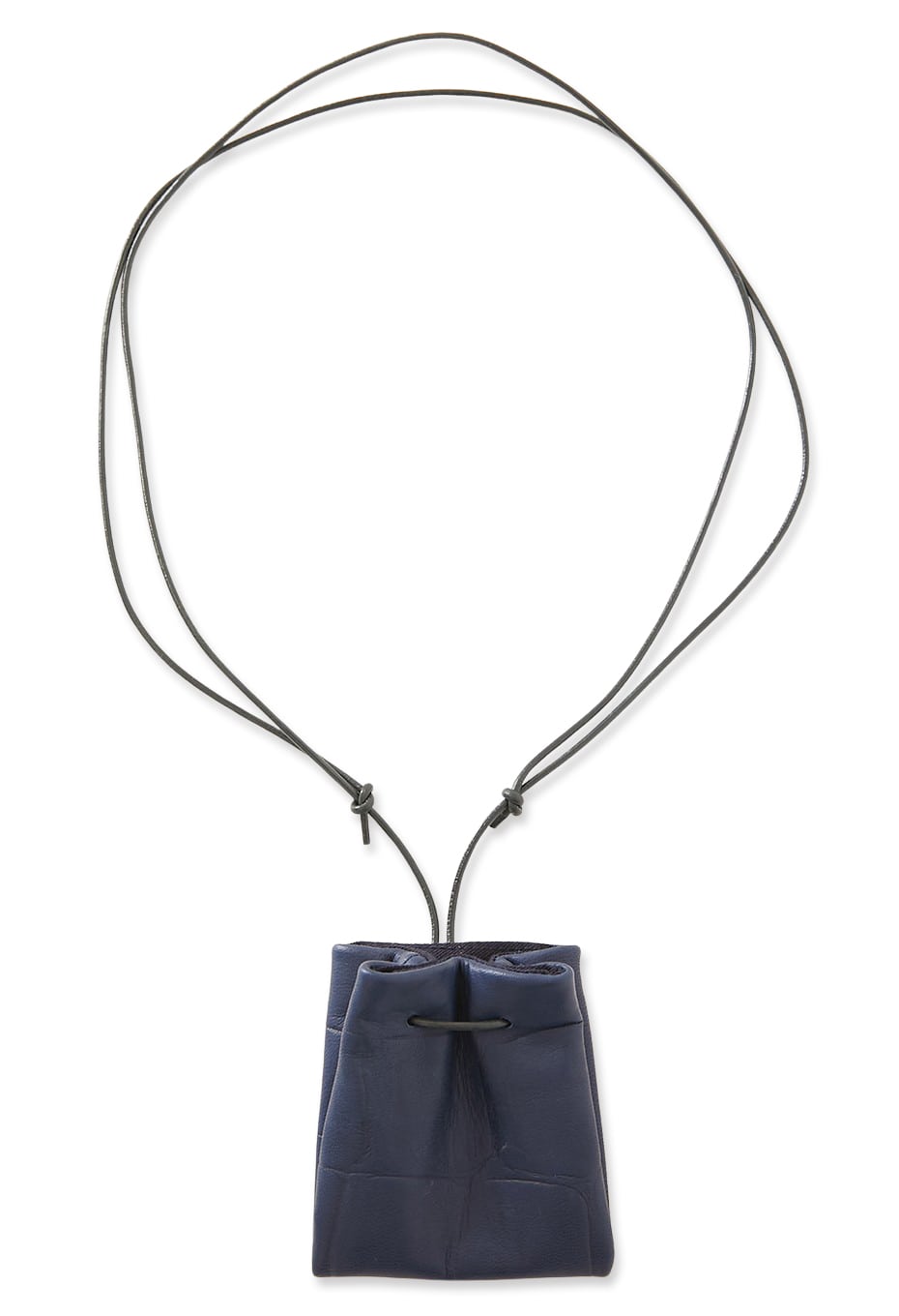 Indigo leather Mamori Bukuro - INDIGO
