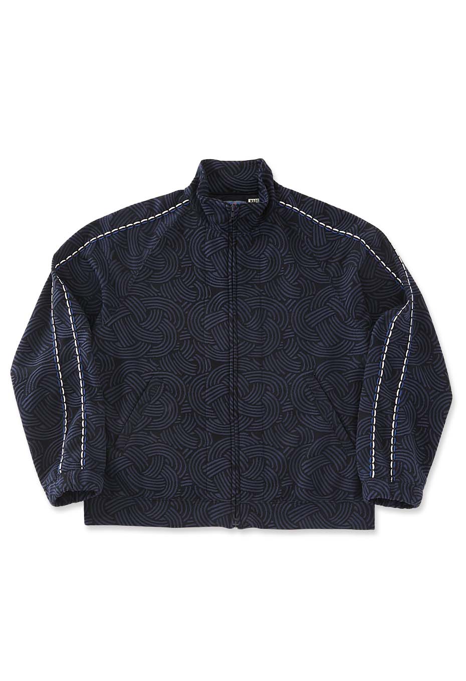 ミズヒキニットジャカード トラックジャケット - DARK NAVY