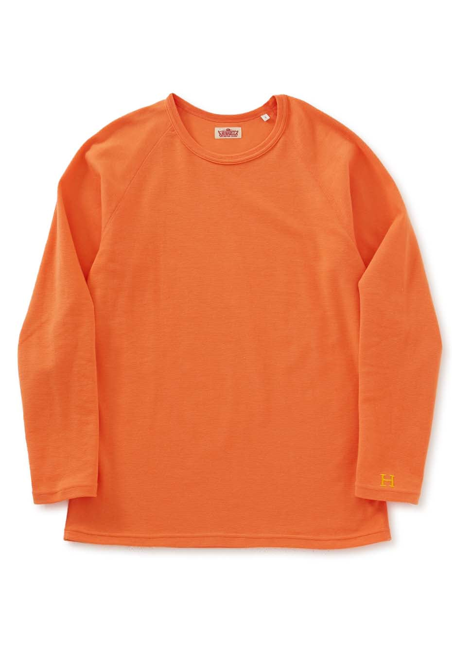 ストレッチフライス ロングスリーブ Tシャツ - LT ORANGE