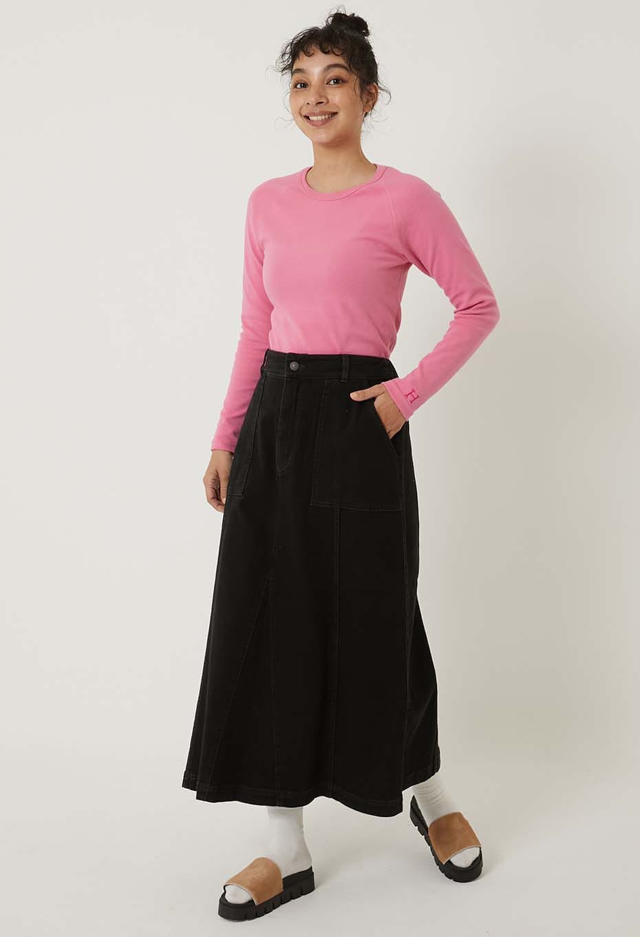 ストレッチフライス ロングスリーブ Tシャツ - ROSE